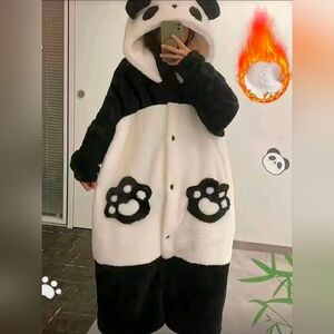 Cozy Panda Hooded Blanket Robe